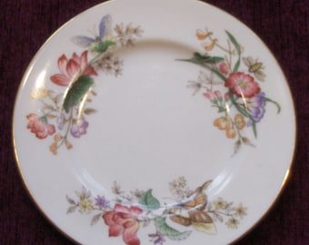Vintage Sandon Wedgwood Beautiful Floral decorative Plate England Colorful Flower Dish