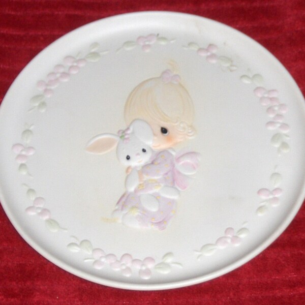 Vintage Jesus Loves Me Porcelain Plate B. Biel S. Butcher Precious Moments Dish 1982