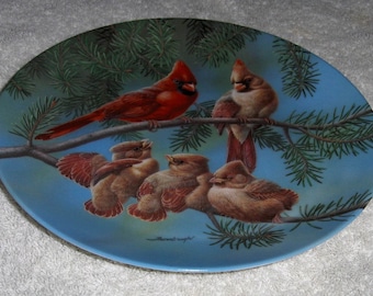 Vintage Backyard Harmony Singing Lesson Joe Thornbrugh Cardinals Plate Knowles Dish