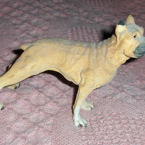Vintage Boxer Dog Figurine Brown Beige Tan Boxer Dog Puppy Statue Figurine Boxer Dog