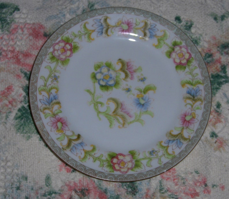 Vintage The Flamenco Noritake Nippon Salad Dish Floral Porcelain Dessert Plate image 6