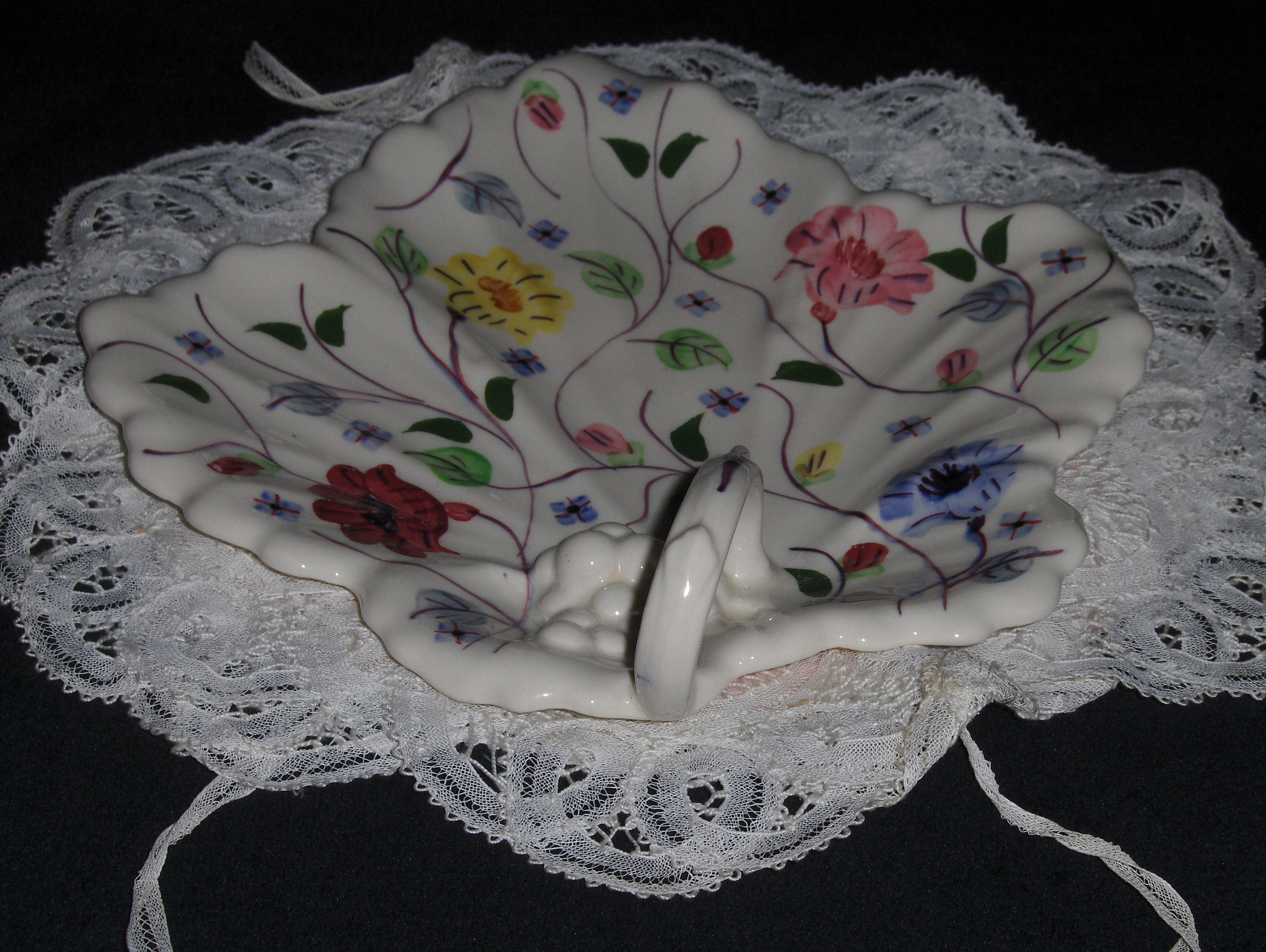 Blue Ridge Southern Potteries Floral Dish Vintage Chintz Pattern Leaf ...