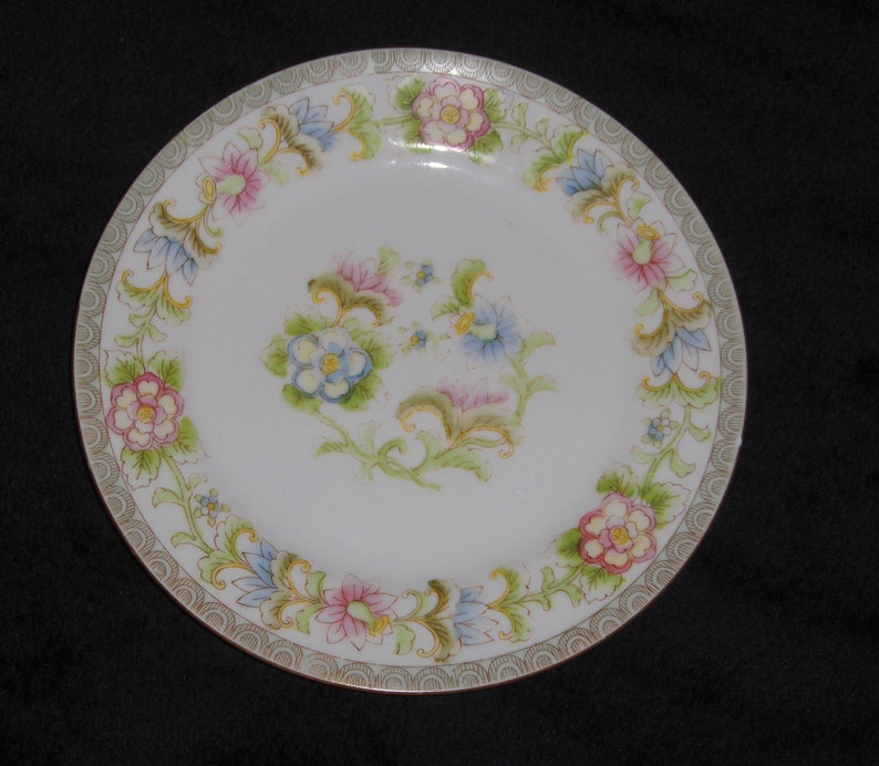 Vintage The Flamenco Noritake Nippon Salad Dish Floral Porcelain Dessert Plate image 1