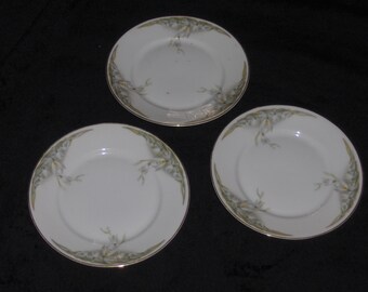 Vintage Rosenthal Selb Bavaria Dessert Plates Three Antique Floral Dishes Saucers Germany