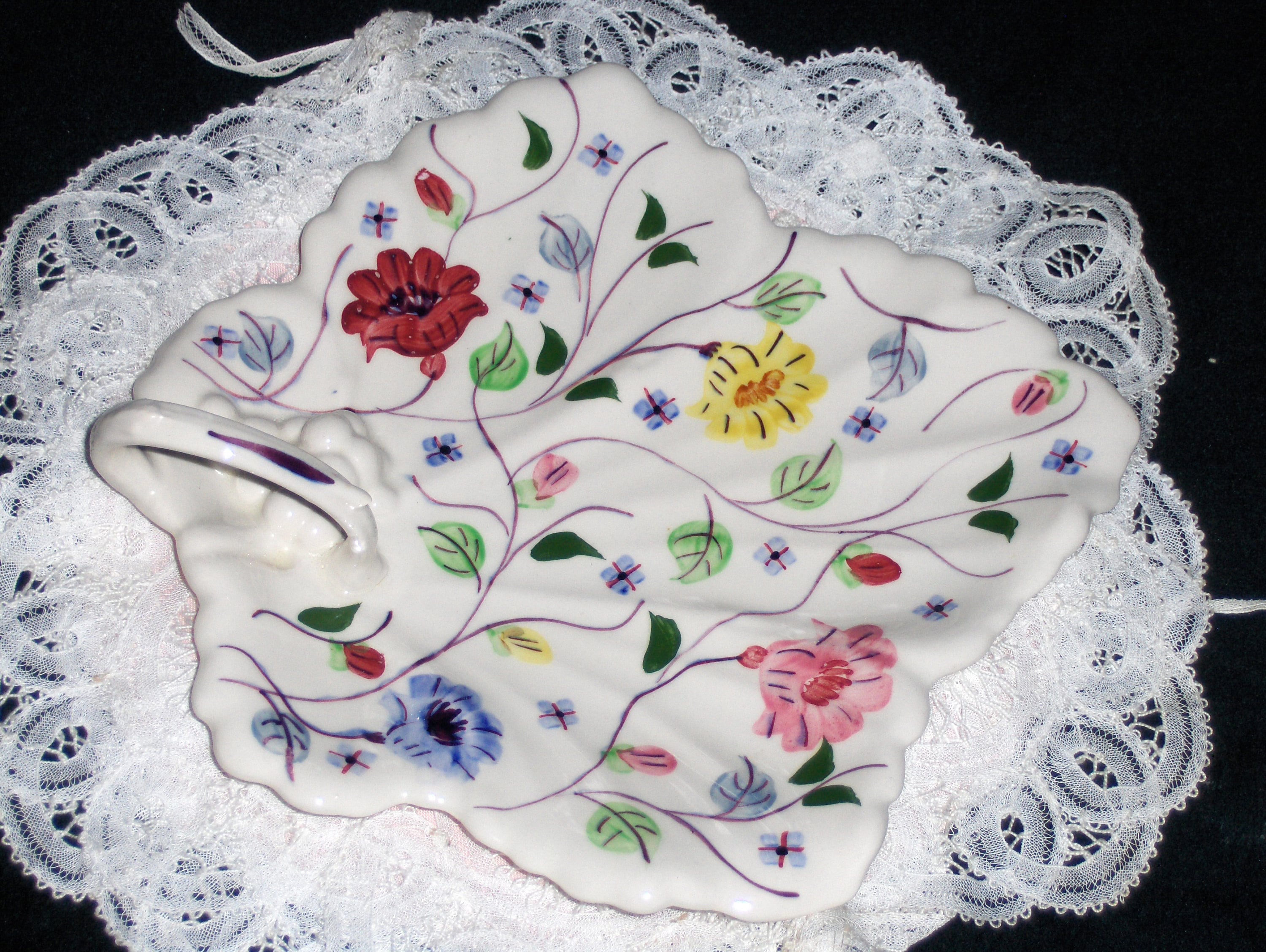 Blue Ridge Southern Potteries Floral Dish Vintage Chintz Pattern Leaf ...