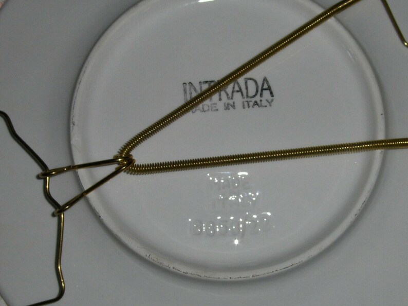 Vtg Intrada Italy Porcelain Ceramic Pear And Leaves Dish Fruit Plate Wall Hanging