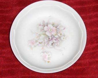 Vtg Limoges France Porcelain Dish Artoria Limoges Floral Veritable Biscuit Plate