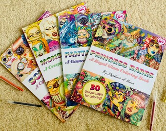 Download Coloring Book Set Etsy