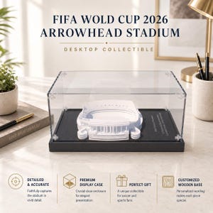 Custom Arrowhead Stadion 3D Modell Vitrine, DIY Paintable Fussball Geschenk, Fussball WM 2026 Kansas City Fan Decor