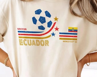 Ecuador Soccer World Cup 2026 T-Shirt, Retro Soccer Fan Tee, Fathers Day Gift