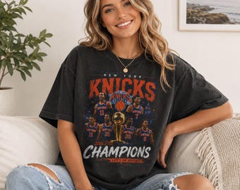 Knicks Champions Poster T-Shirt, New York Basketball Team Tee, Retro Vintage Y2K, Game Day Fan Gift