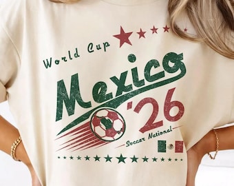 Mexico Soccer Team World Cup Tee, El Tri Retro 90s Football Shirt, Vintage Mexico Fan Gift