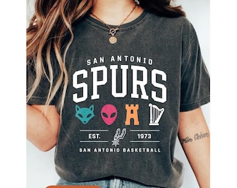 San Antonio Spurs Floral T-Shirt, Vintage Boho Spurs Graphic Sweatshirt, Basketball Hoodie