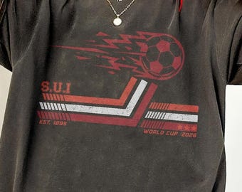 Switzerland Soccer World Cup Tee, Global Football Fan Shirt, International Game Day Gift
