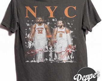 New York Basketball Vintage Tee, Karl Anthony Towns Jalen Brunson Shirt, Knicks Fan Gift