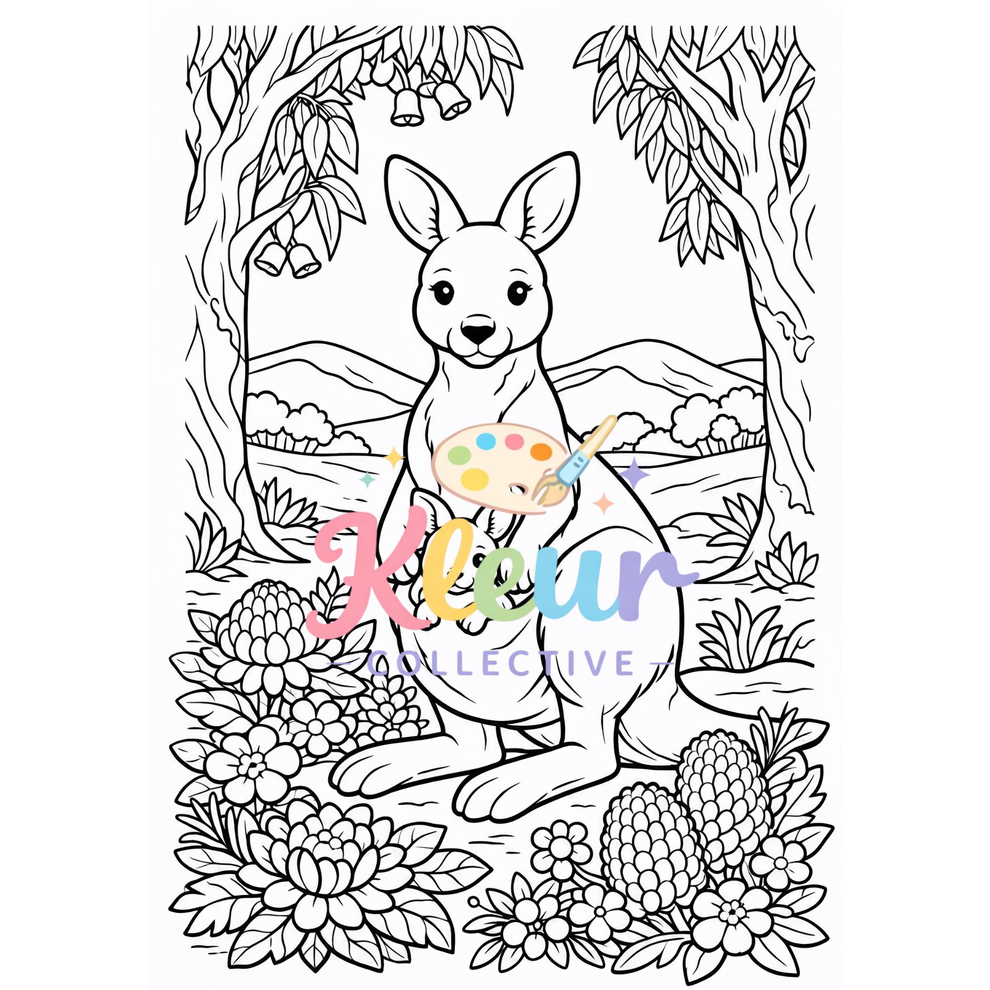 Australian Animals Colouring Pages Set - Etsy Australia
