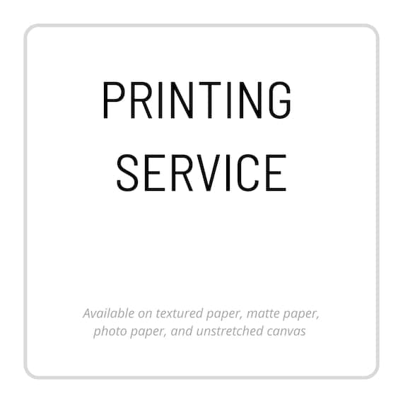 Artist & Photography Printing Service, Archival Matte, Textured Paper or Canvas
