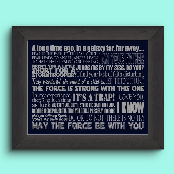 Star Wars Art Digital Download Quote Inspired Print to make Posters, Prints, Art, Shirts, Sweatshirt, T Shirt, Coasters, and other gifts!