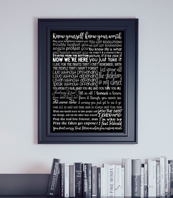 Drake Geschenke Zitate Und Texte 11 Von 14 Typografie Etsy