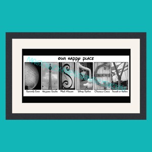 DISNEY Gifts? Check!  Art Print - My / Our Happy Place - Letters From The Parks - In stock and ready to ship!