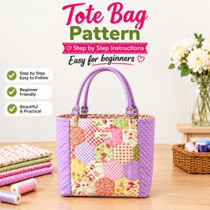 Hexagon Tote Bag Sewing Pattern | EPP Tote Bag Pattern | Hexagon Sewing Pattern