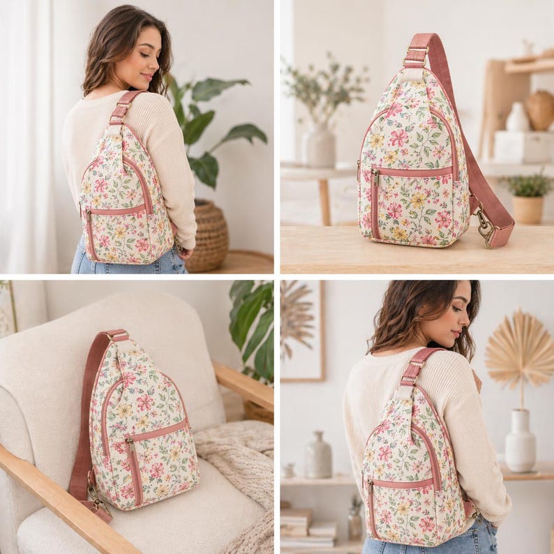 Crossbody Backpack Sewing Pattern | Beginner Sling Bag DIY (digital ...