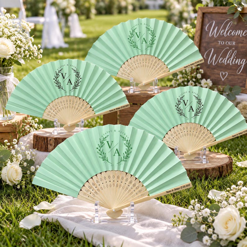 Custom Favor Fans in Bulk, Personalized Party Summer Fans, Beach Custom Favor Fans in Bulk, Personalized Party Summer Fans, Beach