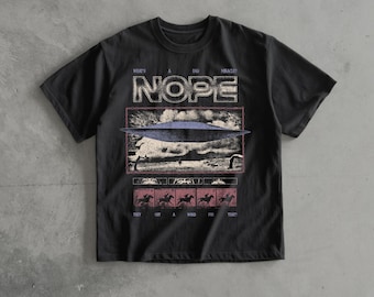 NOPE | Movie T-Shirt | Flim T-Shirt | Heavyweight Oversized | Drop Shoulder Streetwear Tee | Vintage Style