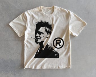 Fight Club | Movie T-Shirt | Flim T-Shirt | Heavyweight Oversized | Drop Shoulder Streetwear Tee | Vintage Style