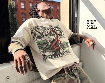 Scorpion Graphic Print T-Shirt | Heavyweight Oversized | Drop Shoulder Streetwear Tee | Vintage Style