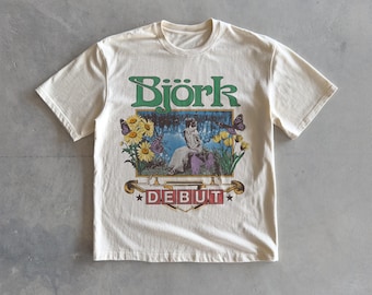 T-shirt con la copertina dell'album di debutto di Björk: maglietta unisex 100% cotone con grafica.