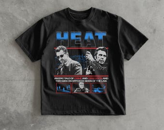 HEAT 1995 | Movie T-Shirt | Flim T-Shirt | Heavyweight Oversized | Drop Shoulder Streetwear Tee | Vintage Style