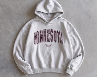 Minnesota 1994 | Vintage College Hoodie | Varsity Graphic Sweatshirt | Heavyweight Boxy Hoodie