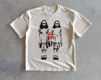 Shining / Maglietta del film / Maglietta da film / Pesante, oversize / Maglietta streetwear con spalle scese / Stile vintage