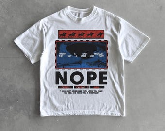 NOPE | Movie T-Shirt | Flim T-Shirt | Heavyweight Oversized | Drop Shoulder Streetwear Tee | Vintage Style