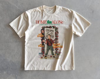 Home Alone Movie Tee, 90s Christmas Film Fan Shirt, Cotton Graphic Tee
