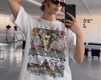 Midsommar | A24 | Movie T-Shirt | Flim T-Shirt | Heavyweight Oversized | Drop Shoulder Streetwear Tee | Vintage Style
