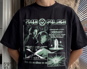the X-Files | Movie T-Shirt | Flim T-Shirt | Heavyweight Oversized | Drop Shoulder Streetwear Tee | Vintage Style