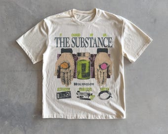 The Substance | Movie T-Shirt | Flim T-Shirt | Heavyweight Oversized | Drop Shoulder Streetwear Tee | Vintage Style