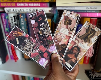 Marcapáginas para lectores afroamericanos, juego 2: Amante de los libros, accesorio de lectura, arte de la cultura afroamericana.