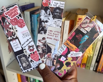 Melanated Reader Bookmarks Set 3: Book Lover, Reading Accessory, Black Culture Art