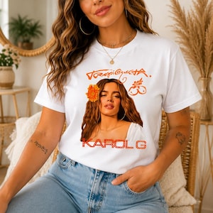 Bichota inspired shirt, Tropicoqueta tee, tropical reggaeton graphic shirt, Karol G