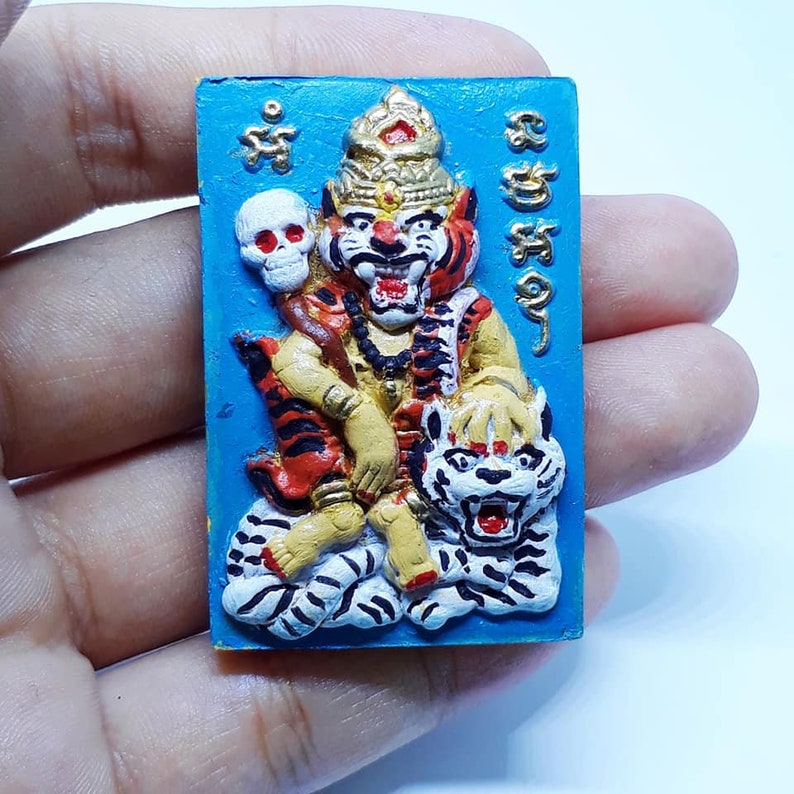Thai Amulet Poo Suer Jow Sanaeh Mahasanaeh Pendant by Luang Ta Ruam Wat Koke Samran