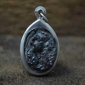 Thai Amulet Lucky Stone Leklai Natural Stone Leklai Black Pendant Leklai Magic Amulet Powerful Protection With Necklace by Lp Somphon