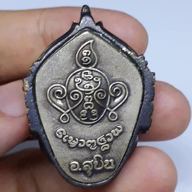 Thai Pendant In-Paeng Hanumaan King of Monkey Amulet Teap SeeHuHaTa Thewada in Plaeng SeeHooHa Dtaa 4 Ears 5 Eyes Mhahaalaab Kruba Subin