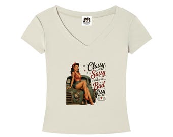Women's Slim Fit V-Neck Tee