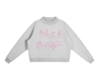 IYKYK Snarky Political Fleece Mock-Neck Crew Sweatshirt