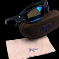 Maui Jim Polarized Sunglasses, B766-08, Matte Black / Blue Lenses product logo