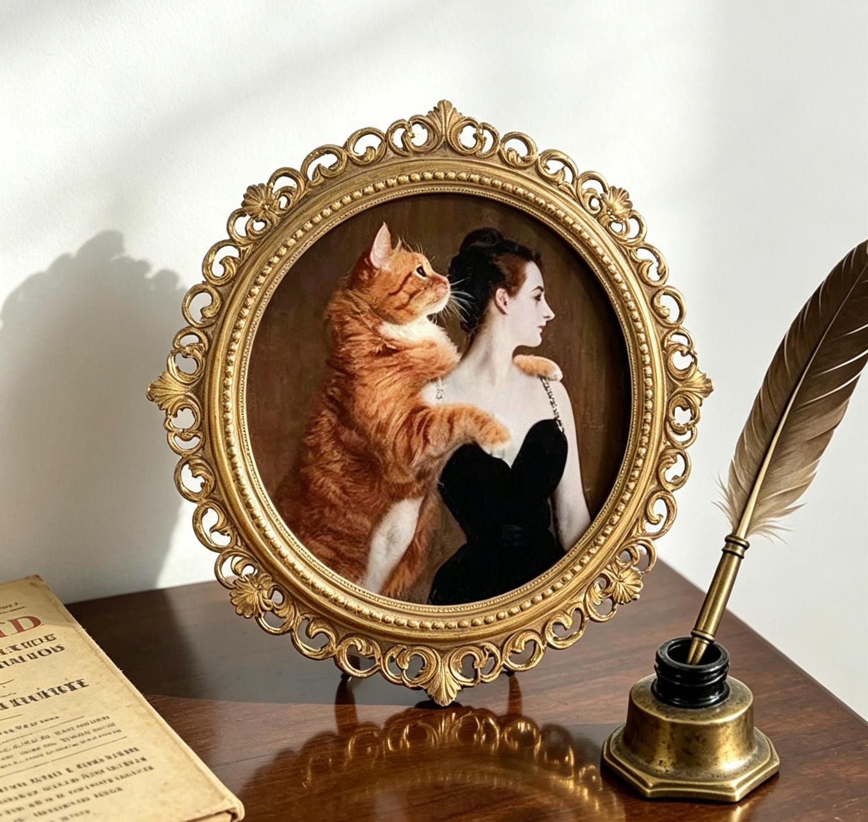 Antique Round Frame - Etsy