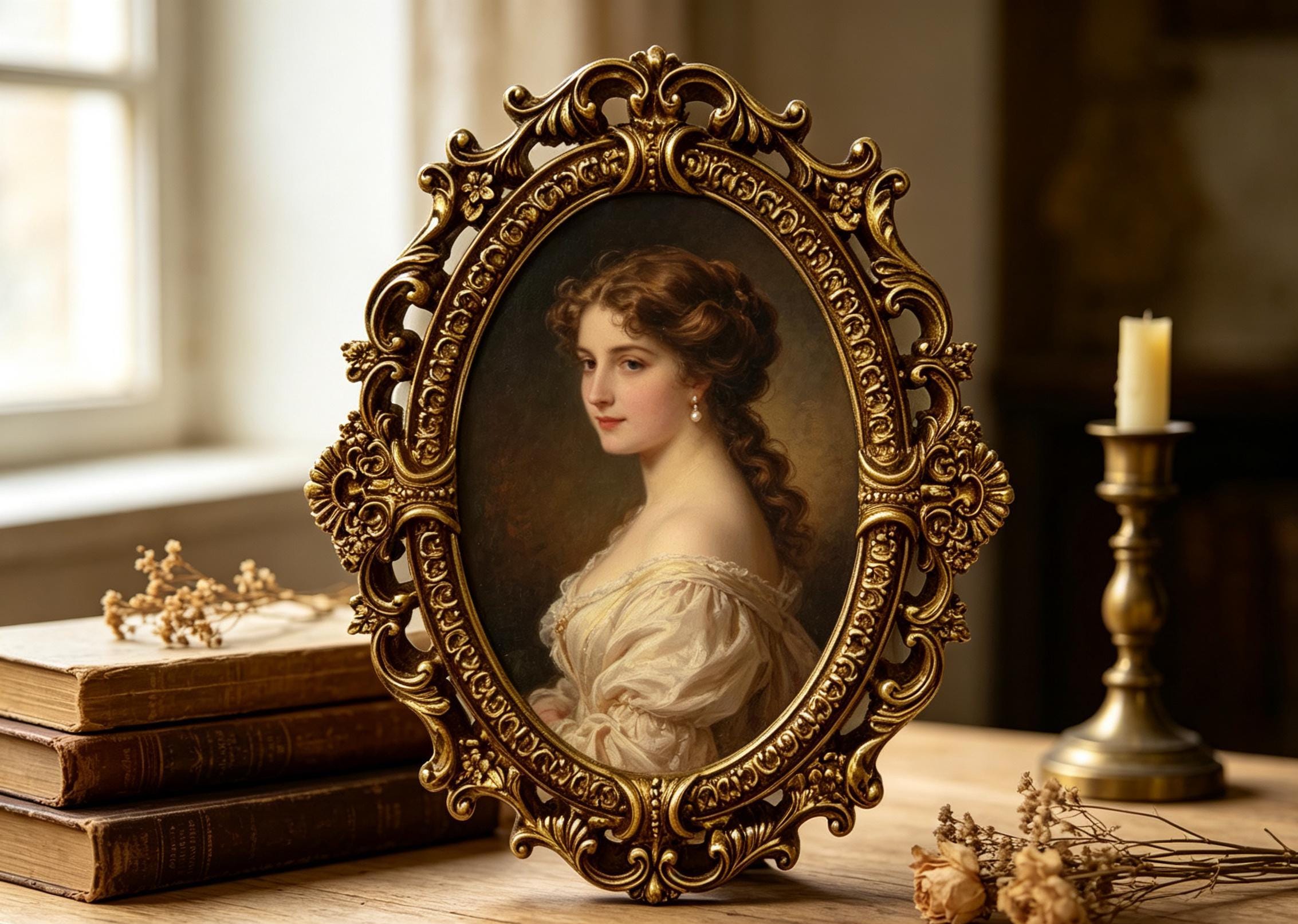 Oval Picture Frame - Etsy Canada